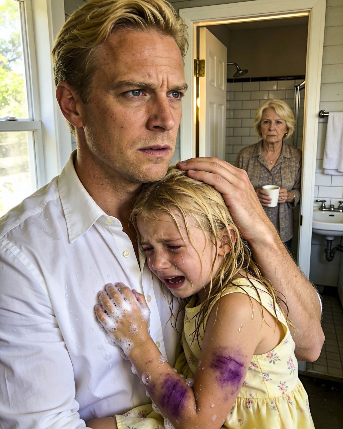 Cuando fui a recoger a mi hija a casa de mis padres, la encontré temblando junto al fregadero mientras mi hermana se reía… y lo que hice después dejó conmocionada a toda mi familia.