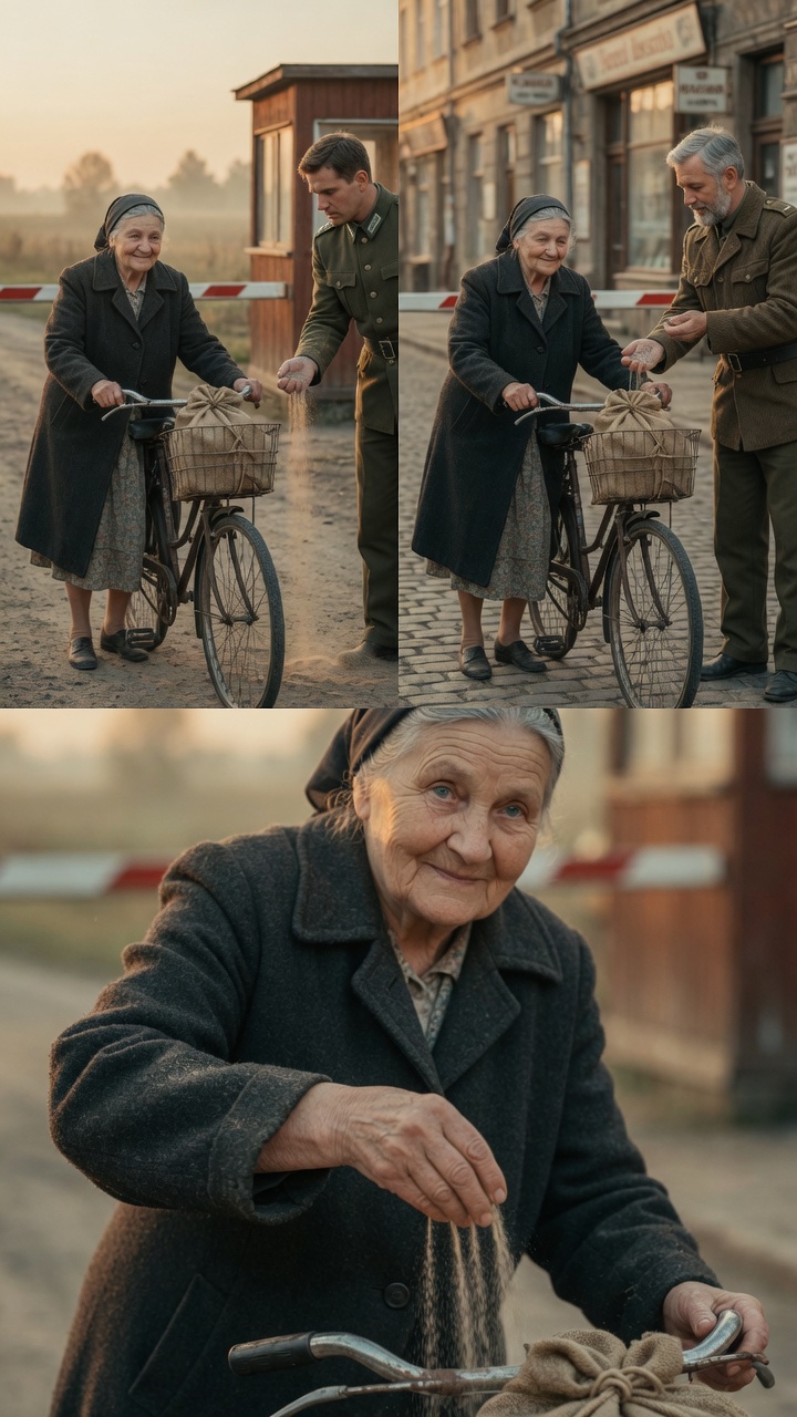 Jeden Tag erschien an der Grenze eine alte Frau auf einem alten Fahrrad, die einen Sack Sand im Korb trug – die Grenzbeamten verstanden lange Zeit nicht, warum sie so viel Sand brauchte, bis sie eines Tages ein unerwartetes Geheimnis entdeckten.