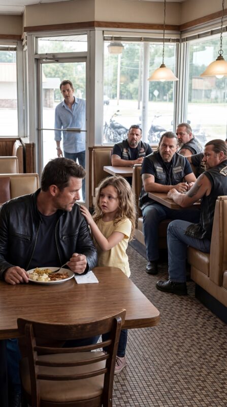 Ein kleines Mädchen schlich sich in ein Diner am Straßenrand und setzte sich neben einen Motorradfahrer – bis