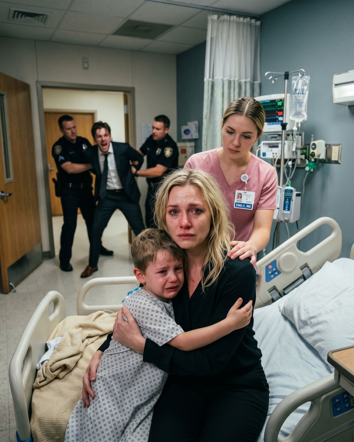 Mon fils de sept ans s’est effondré à l’aéroport alors qu’il voyageait avec mon ex-mari. Arrivée en courant à la clinique, le médecin m’a interpellée : « Je voudrais vous parler en privé.» Tandis que je me dirigeais vers son bureau, une infirmière m’a frôlée et a glissé discrètement un mot dans ma main. En lisant cette écriture désespérée, j’ai eu un frisson d’effroi…