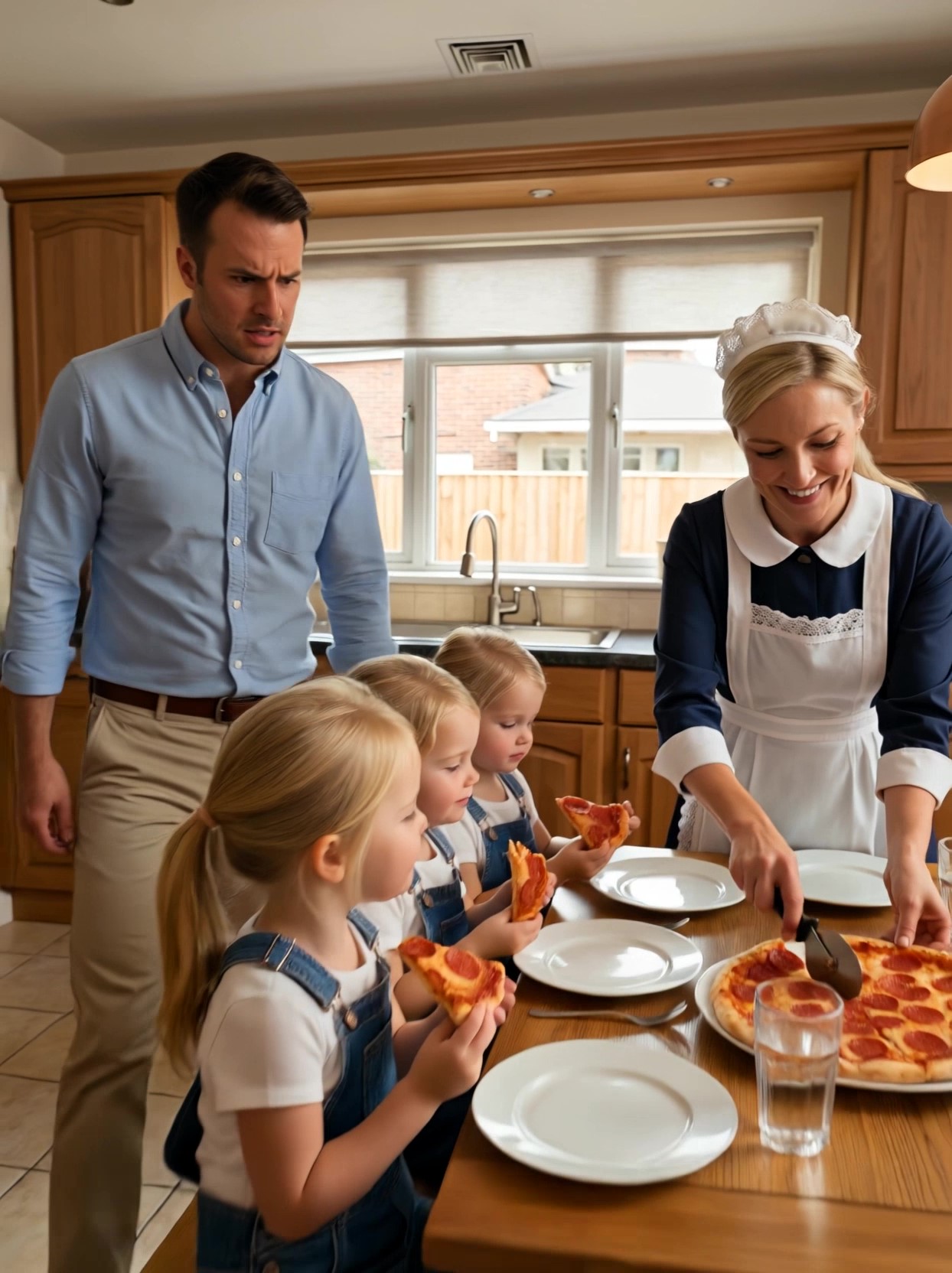 He Pretended to Go on a Business Trip… But What He Saw His Maid Doing With His Daughters Left Him Speechless